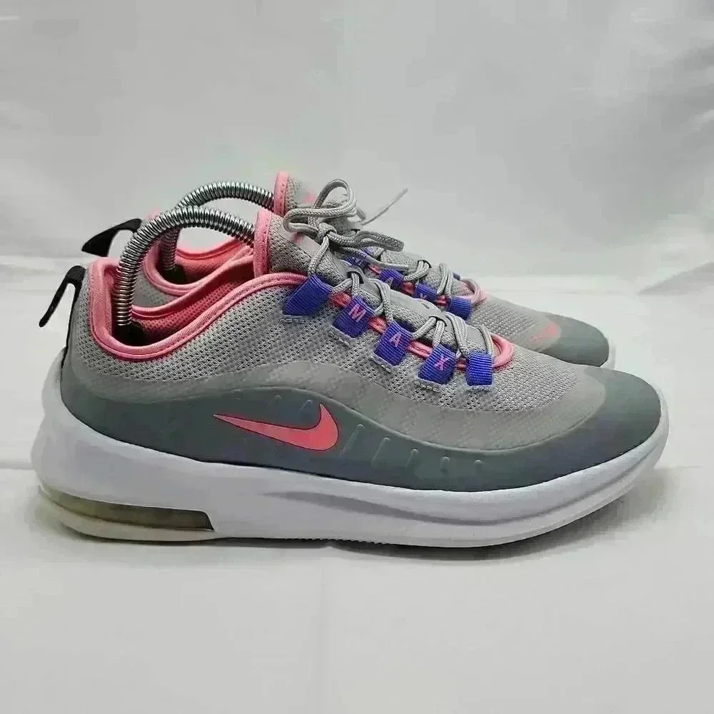 Nike Air Kids Max Axis GS Sneakers Shoes Light Smoke Grey Sunset Pulse Size 7Y